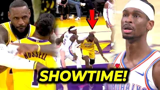 Napagkamalang-bola ang ulo ni LeBron, nagkagulo ang lahat sa ginawa ni D'lo! | Lakers vs Thunder