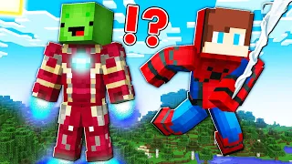 How JJ and Mikey Family BECAME SUPERHERO in Minecraft? JJ Spider-Man Mikey IRON MAN !- (Maizen)