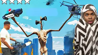 GIANT SIREN HEAD MONSTER DESTROYS THE ENTIRE EARTH WITH GOD POWERS IN GTA 5! (GTA 5 MODS RP)