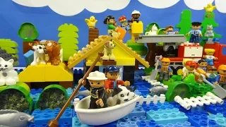 Строим из Lego Duplo, Lego Duplo Flood, natural disaster, 911, 112 (Спасатели. Наводнение)