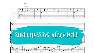 MUSE - Supermassive Black Hole - Bass cover + Play along with score and BassTAB