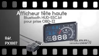 AFFICHEUR TETE HAUTE à brancher sur prise OBD-II + fonction bluetooth - [PEARLTV.FR]