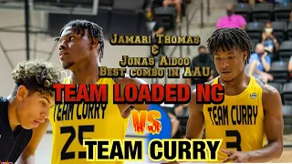 Team Curry vs. Team Loaded NC | Jamarii Thomas and Jonas Aidoo best combo in AAU! |