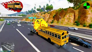 GTA 5 Crazy School Bus Crashes Ep.2