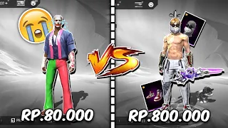 REVIEW AKUN FF HARGA Rp80.000 VS Rp800.000