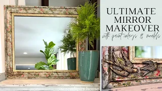 The Ultimate Mirror Makeover - DIY Decor with IOD Paint Inlays & Moulds