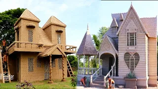 Top 2 How To Build The Most Creative 2-Story Mud Victorian House By Ancient Skill