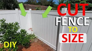 How to Cut Vinyl Fence to FIT Narrow Sections | Cutting Vinyl Fence to Size