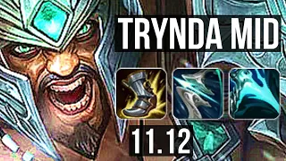 TRYNDAMERE vs SYLAS (MID) | Rank 4 Trynda, 9/0/0, 6 solo kills, Legendary | KR Challenger | v11.12