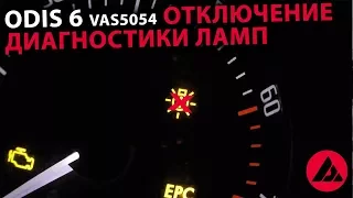 Отключение диагностики ламп Skoda, удаление ошибки. odis 6, vas5054. ASP