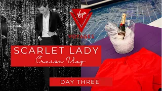 Virgin Voyages Summer Soiree Cruise onboard Scarlet Lady Vlog Day 3 | Redemption Spa & Scarlet Night