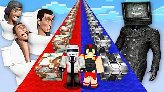 DESAFÍO DE LUCKY BLOCK de SKIBIDI TOILET VS TV MAN 😱 ¿QUIEN ES MEJOR? 📺🚽 CARRERA DE LUCKY BLOCKS