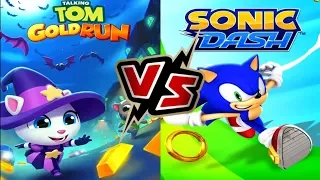 Говорящий Том Бег за Золотом vs Sonic Dash-Мультфильм Игра