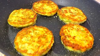 Zucchini is tastier than meat! Grate zucchini and potatoes. Fast and incredibly delicious!