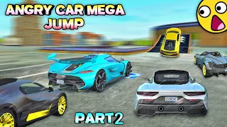 All angry car mega jump | Part 2 | Extreme Car Driving Simulator 2024 | Car Game