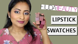 Huda Beauty Power Bullet Matte Lipstick | Review and Swatches | Tan skin tone