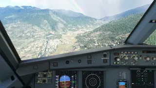 Landing in Paro. Bhutan. VQPR. MICROSOFT FLIGHT SIMULATOR 2020. A320Neo