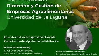 Master Class: Los retos del sector agroalimentario de Canarias frente al poder de la distribución