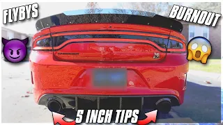 2019 CHARGER SCAT PACK 😈HARD ACCELERATIONS w/ MUFFLER DELETE (LOUD EXHAUST)😲#5inchtips #mopar #392