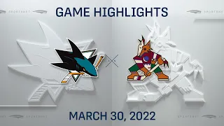 NHL Highlights | Sharks vs. Coyotes - Mar. 30, 2022