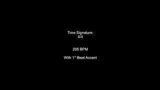 Metronome 4/4 205BPM w/ 1st Beat Accent