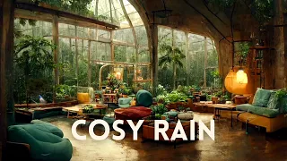 A house in a Greenhouse - 8h Rain ambience for Relaxing | Studying | Sleeping