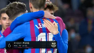 Riqui Puig Scores 4th Goal For Barcelona Vs Osasuna