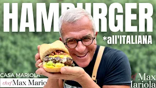 HAMBURGER all'ITALIANA fatto in casa. Come fare CHEESEBURGER buonissimo | Ricetta Chef Max Mariola