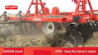 Quivogne at work APXRS Heavy Disc Harrow X-shaped