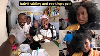 Price of hair Braiding in Nairobi 🇰🇪 and cooking Ugali with @Dianadaisygau @NgenziAfrica