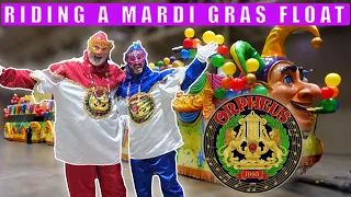 RIDING A FLOAT WITH THE KREWE OF ORPHEUS | MARDI GRAS PARADE 2024 | NEW ORLEANS