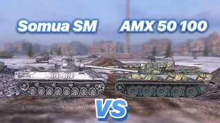 НА ЗАБИВ#82 | Битва Французских Барабанов | Somua SM vs AMX 50 100 | WoT Blitz | Zlobina Liza