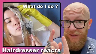 She Wants a SILVER GREY OMBRE - Hairdresser reacts #hair #beauty