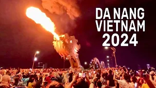 [🇻🇳4K] Da Nang Dragon Bridge Breathing Fire & Water Show - Vietnam 2024