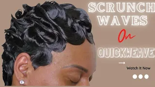 SHE"S BACK| 3RD TIME😉HOW TO|Scrunch FINGERWAVE QUICKWEAVE w/tailcomb TUTORIAL🔮 STYLE | For beginners