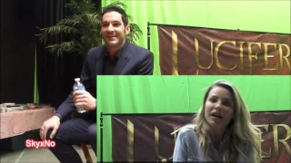 (Lucifer) Lauren German and Tom Ellis Fun Little Exchange