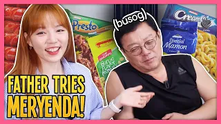 KOREAN FATHER TRIES PANCIT CANTON FOR THE FIRST TIME! | KOREAN LIVING IN THE PHILIPPINES/DASURI CHOI