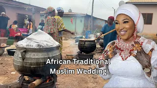 African Muslim Traditional  Wedding with Big PARTY COOKING || West Africa