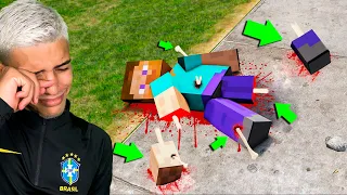 CONSIGO QUEBRAR TODOS OS OSSOS DO STEVEN MINECRAFT no GTA 5!?