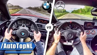 BMW M140i vs A45 AMG | ACCELERATION SOUND & TOP SPEED POV 0-250km/h by AutoTopNL