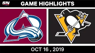 NHL Highlights | Avalanche vs Penguins – Oct 16 2019