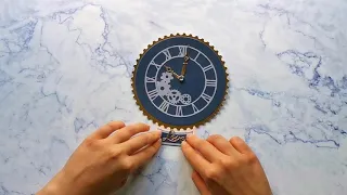 Elegant Clock Interactive Card using TEXTures | Charisma Crafts