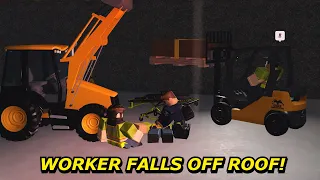 CONSTRUCTION WORKER FALLS OFF OF BUILDING! [ERLC-]