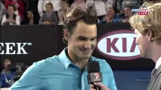 Federer's Post Match Interview after defeating Tsonga in SemiFinals AO 2010