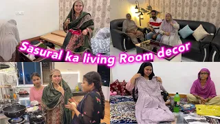 Sasural ka Living Room Tour | Final decor ✨| Shadi ke baad pehli baar pehni yeh cheez 🥰 | vlog