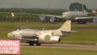 Waddington International Airshow 2013, Saab 29 Tunnan, Saab 37 Viggen, Departure and Takeoff