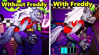 What happens if you enter Roxy's room without Freddy VS With Freddy ? - FNAF Security Breach