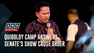 Quiboloy camp answers Senate's show cause order | ANC