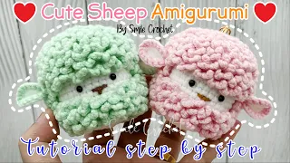 วิธีถักไหมพรม ตุ๊กตา น้องแกะ สุดน่ารัก How to Crochet Super Cute Sheep Amigurumi Keychain.