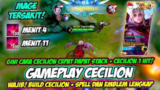 CARA MAIN CECILION STACK CEPAT❗ BUILD CECILION TERSAKIT❗ TUTORIAL & GAMEPLAY CECILION COLLECTOR SKIN